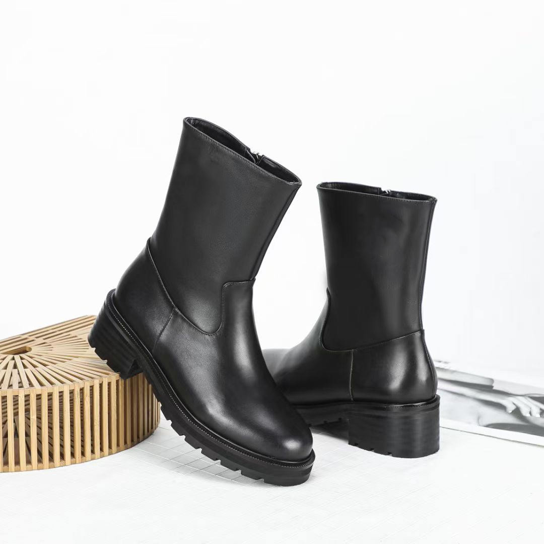 

martin australia booties boot over the knee designer boots sneaker Robe rick real leather low heel heels comfortable logo 4 cm high heel size 35-41, Black