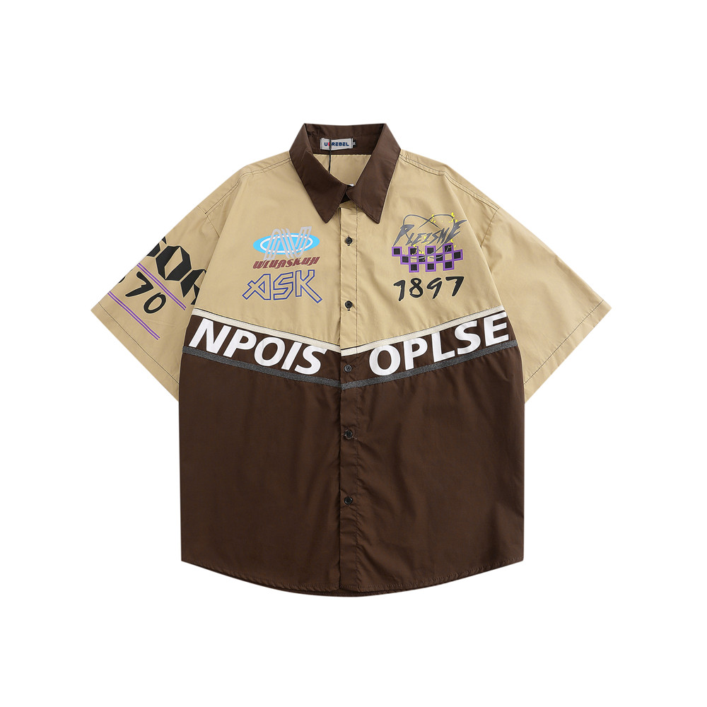 

Short Sleeve Shirts Summer Loose Half-Sleeve Top Men