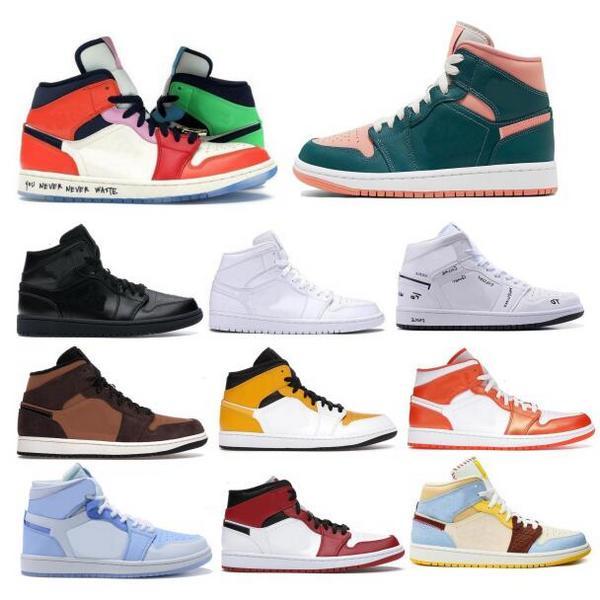 

Shoes Designer Men Mid Basketball 1 1s Og Mids Se Dark Teal Green Fearless Melody Ehsani Diamond Metallic Orange Women Trainers, All with original logo