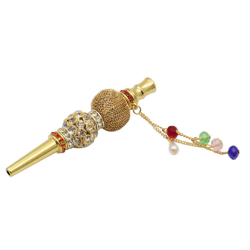 

hand pipe diamond-encrusted hookahs holder Creative metal pendant aluminum alloy pipes three styles