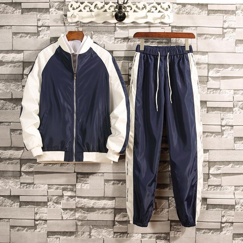 

Men's Tracksuits European Trend 2022 Spring And Autumn Korean Handsome Casual Suit, Black