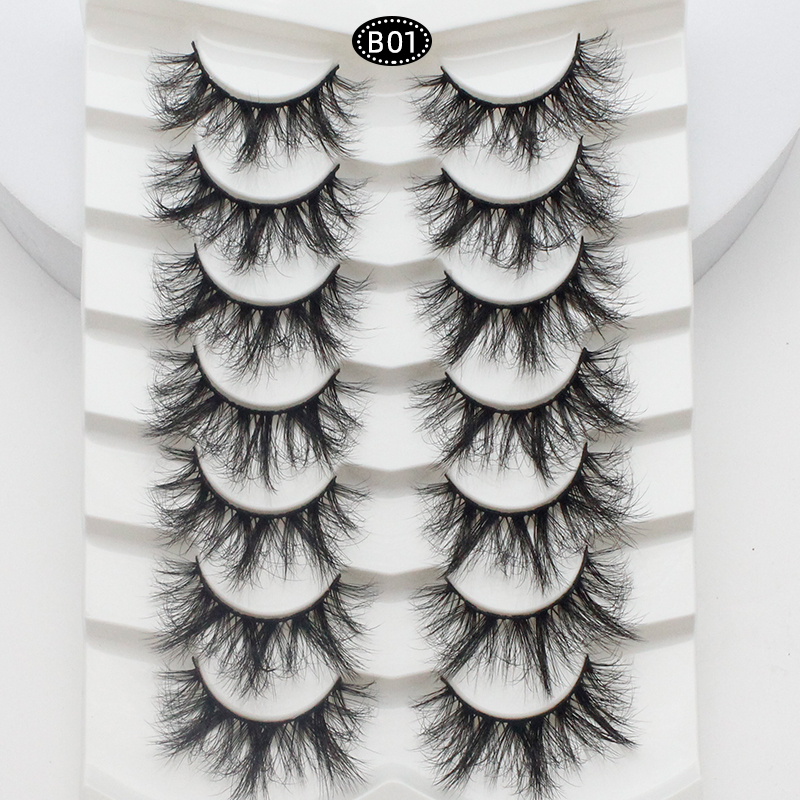 Eyelashes Pack Fluffy Thick Long Eye Lashes Faux Mink Cils Make Up Tools Wholesale in Bulk Natrual Soft Eyelash-image-757868612