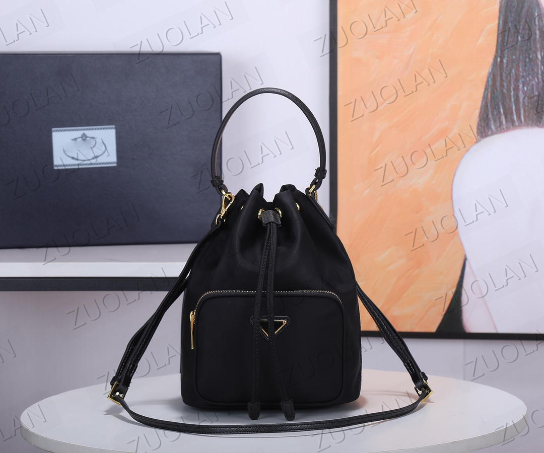 

Drawstring Bucket Bag for Women Ladies Hanbags P Home Waterproof Nylong Shoulder Bags Travel Fashion Crossbody handBag Hand bag Purse Pouch 038 size 23cm 18cm 13cm, Blue