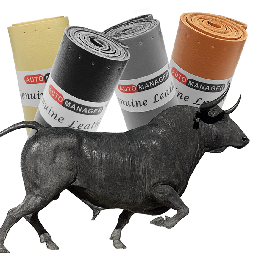 

Genuine Leather Braid Steering Wheel Cover Automobile Braiding Covers for Car Interior Accessories 15 inch