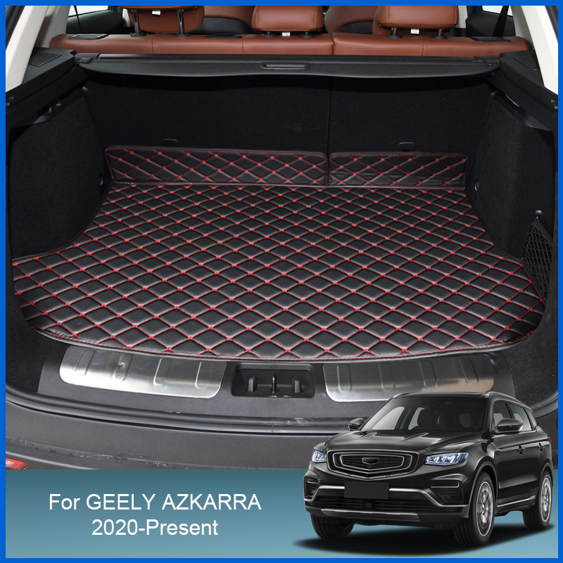 

1pc Car Styling Custom Rear Trunk Mat For Geely Azkarra 2020-Present Leather Waterproof Auto Cargo Liner Pad Accessory