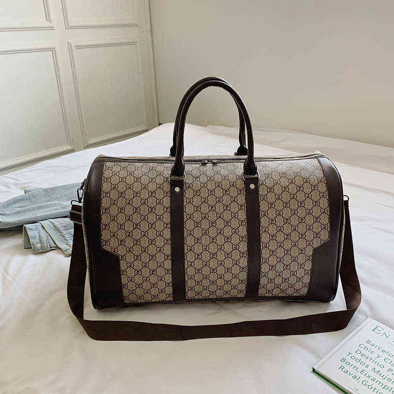 

Travel Bag Fashion Business duffle bags Luggage Large Capacity Short Distance Boarding Fitness Single Shoulder Messenger Handbag 220712, Three brown
