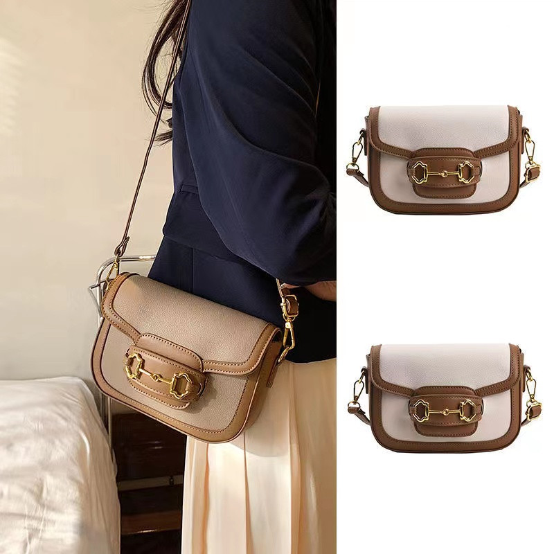 

Vintage Messenger bag designer bags Women2022 New fashion makeup small square Bag Leather Flip shoulder bag, Black