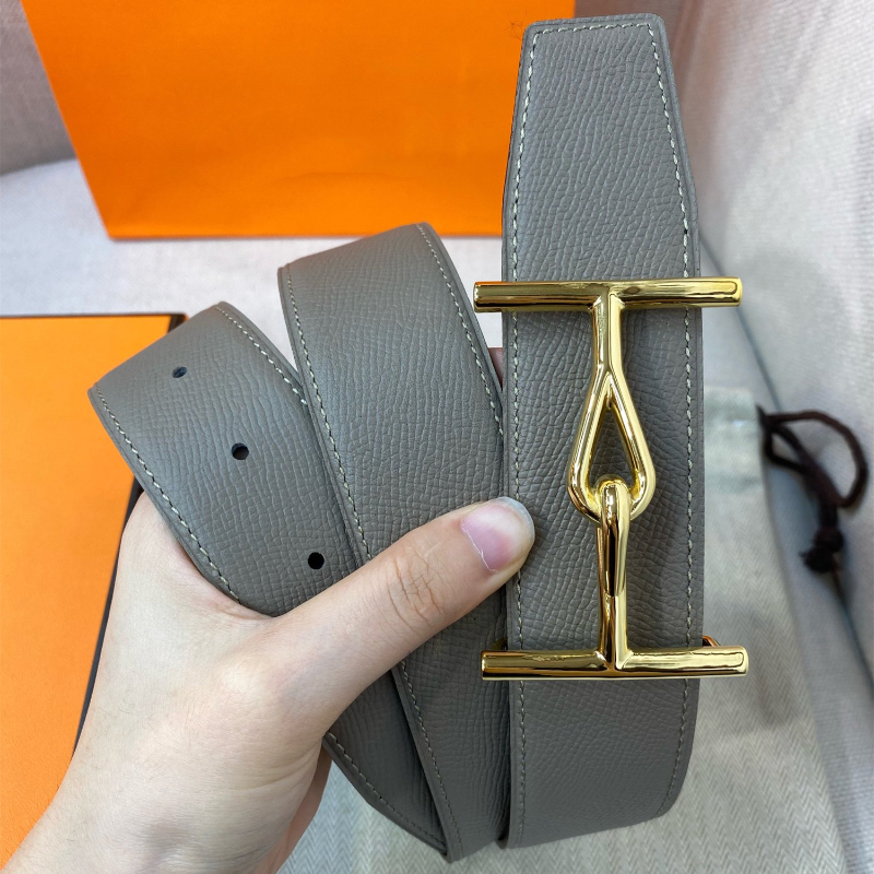 

Designer H Knot Belts Brand Fashion Ladies Classic Men's Luxury Belt Metal Buckle Letter Brand Leather 4.0cm Belt's, Black