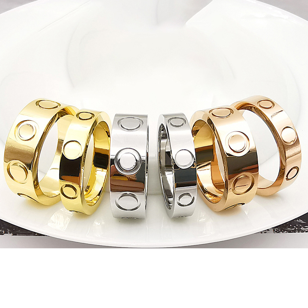 Anneaux de créateurs de sonneries de luxe pour designers unisexes bijoux bijoux en acier titane
