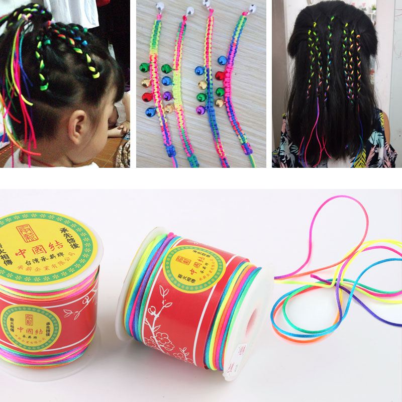Chinese national style braid children's color braided hair rope dirty gradual stage makeup