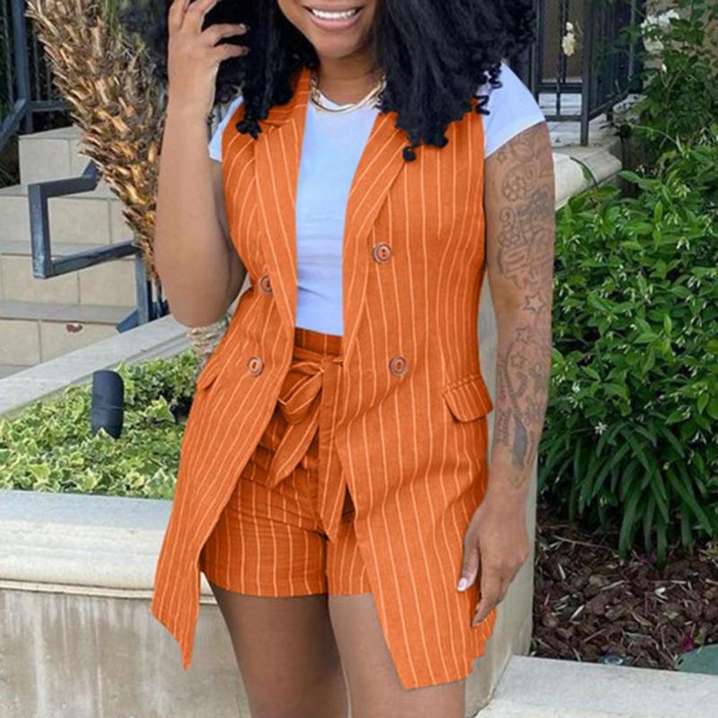 

Women's Tracksuits Women OL Two Piece Set Spring Summer Fashion Elegant Lady Slim Open Stitch Jacket Short Pants Woman 2pcs Blazer SetWomen', Black