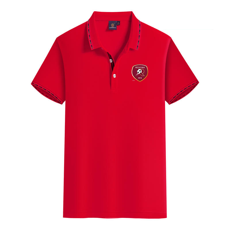 

Reggina 1914 Men's Summer soccer fan Polos breathable fabric outdoor football casual T-shirt Professional shirt LOGO can be customized., No 4