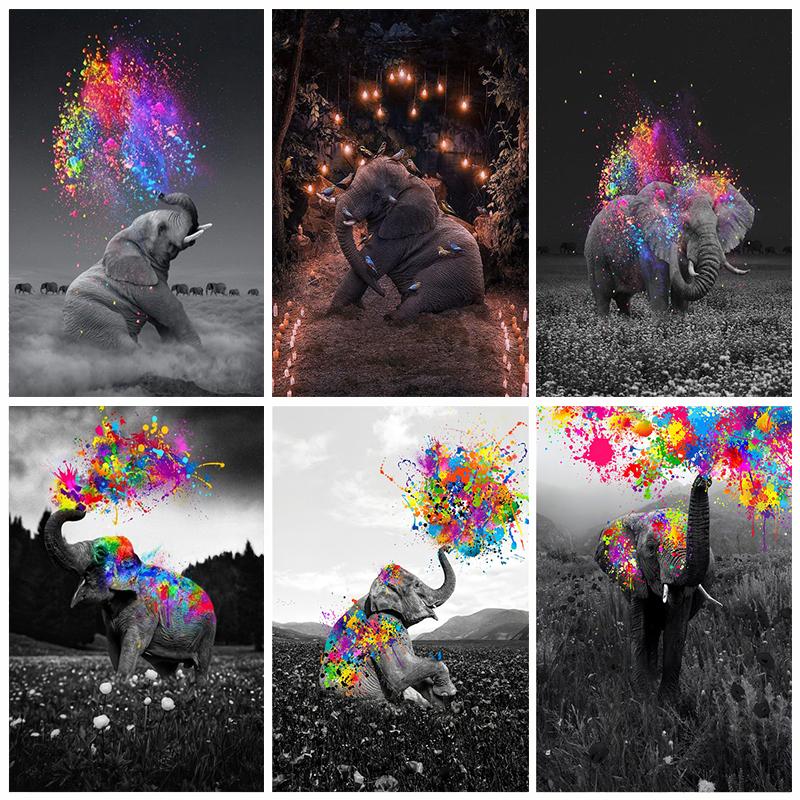 

Paintings Fantastic Animal Elephant Wall Art Poster Printed On Canvas Deco Living Room Decoration Without A Framed Po