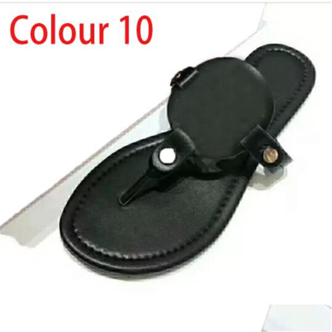 

Classic Sandal Slippers Summer Women Shoes Beach Flip Flops Sexy Flat Heel Lady Slides Belt buckle Soft Cow Leather Hollow Sandals Large Size 34-43, As shown