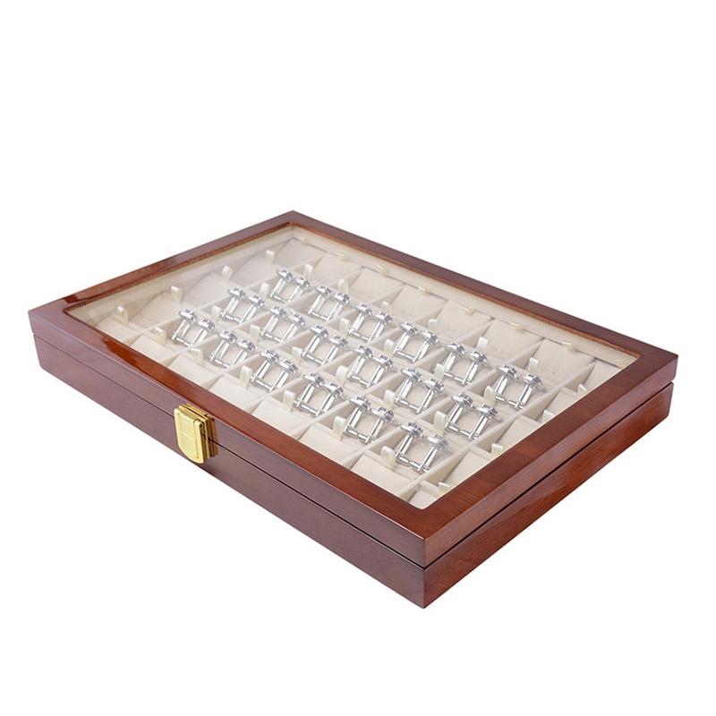 

Jewelry Pouches, Bags 40 Pairs Cufflink And Tie Clip Storage Box For Men Fashion Painted Wooden Ring Earring Collection Display