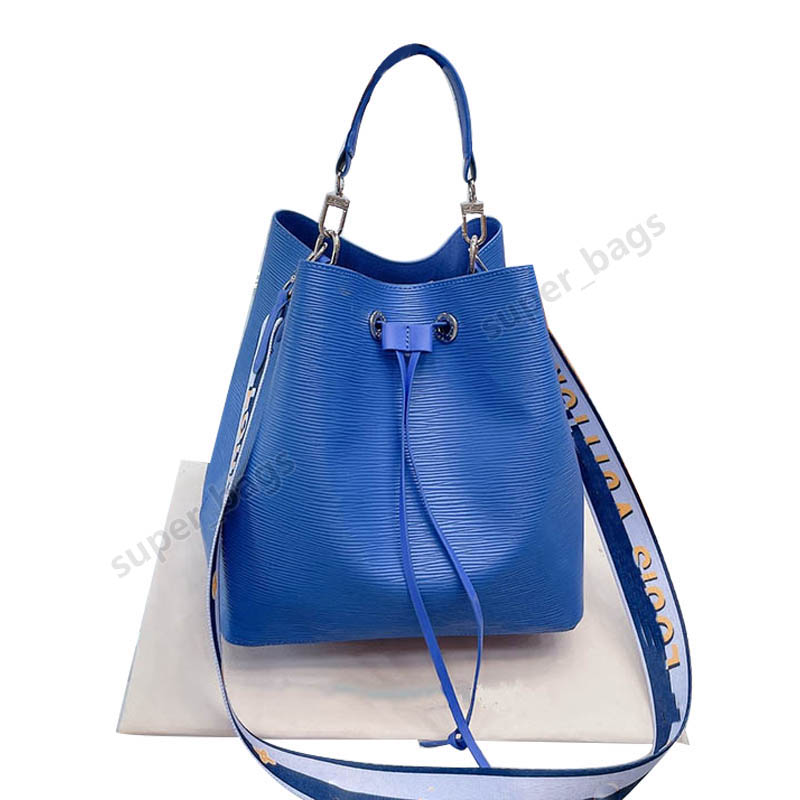 

Designer NeoNoe Bucket Bags Dark Dyed Epi Leather Women Handbag Purse Shoulder Crossbody tote, Black