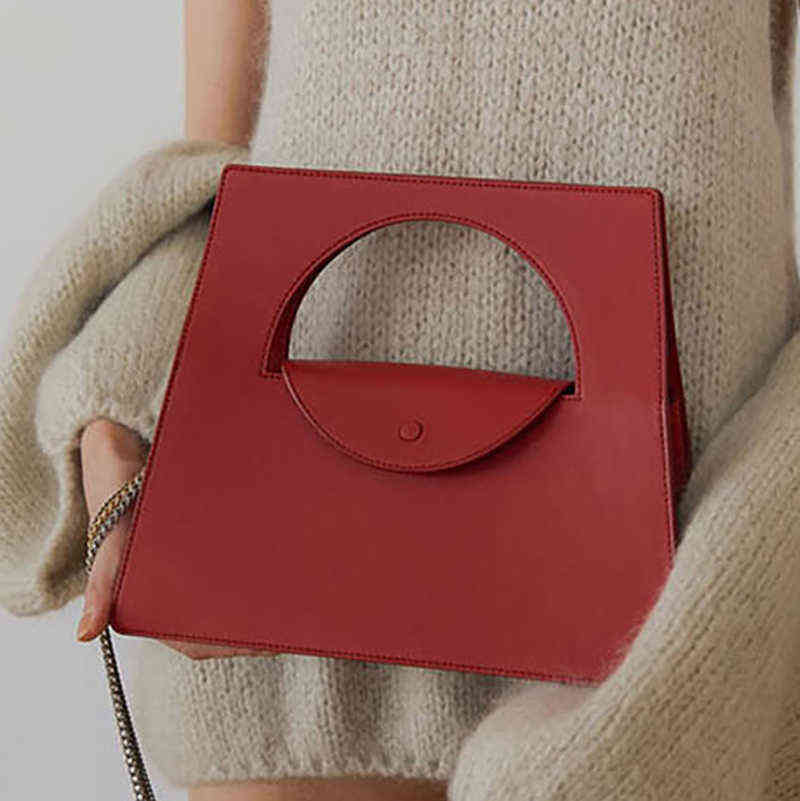 

Evening Bags Designer SquareHandbags for Women Solid Shoulder Crossbody Bag Simple Chain Top-Handle Bags Ladies Fashion Shopper Portable Bag 220416, Red