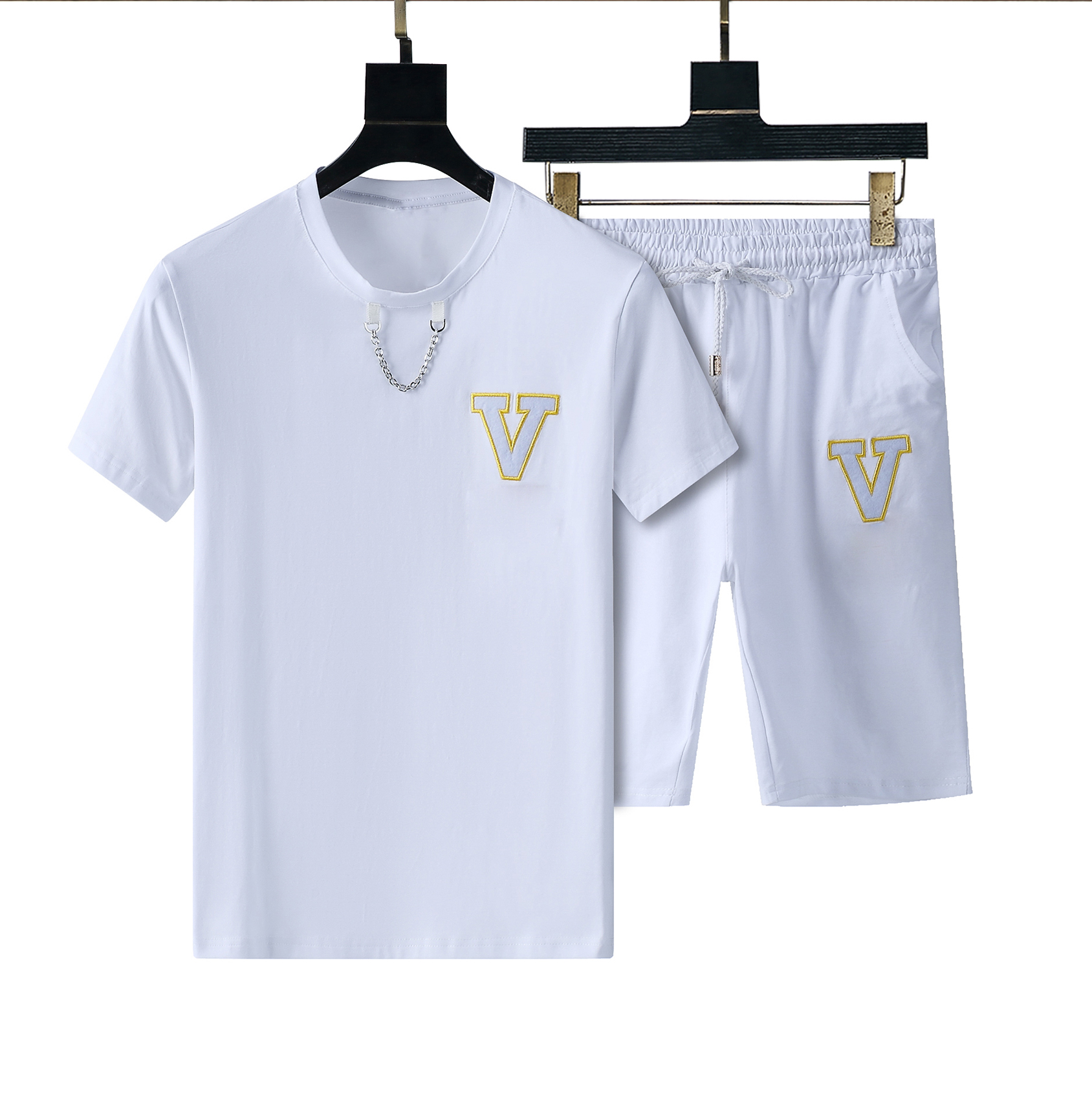 Survêtements pour hommes Sportswears Designer Joggers Set Summer Sweat Costumes Lettre de luxe Imprimer T-shirts Shorts Ensembles Seaside Beach H