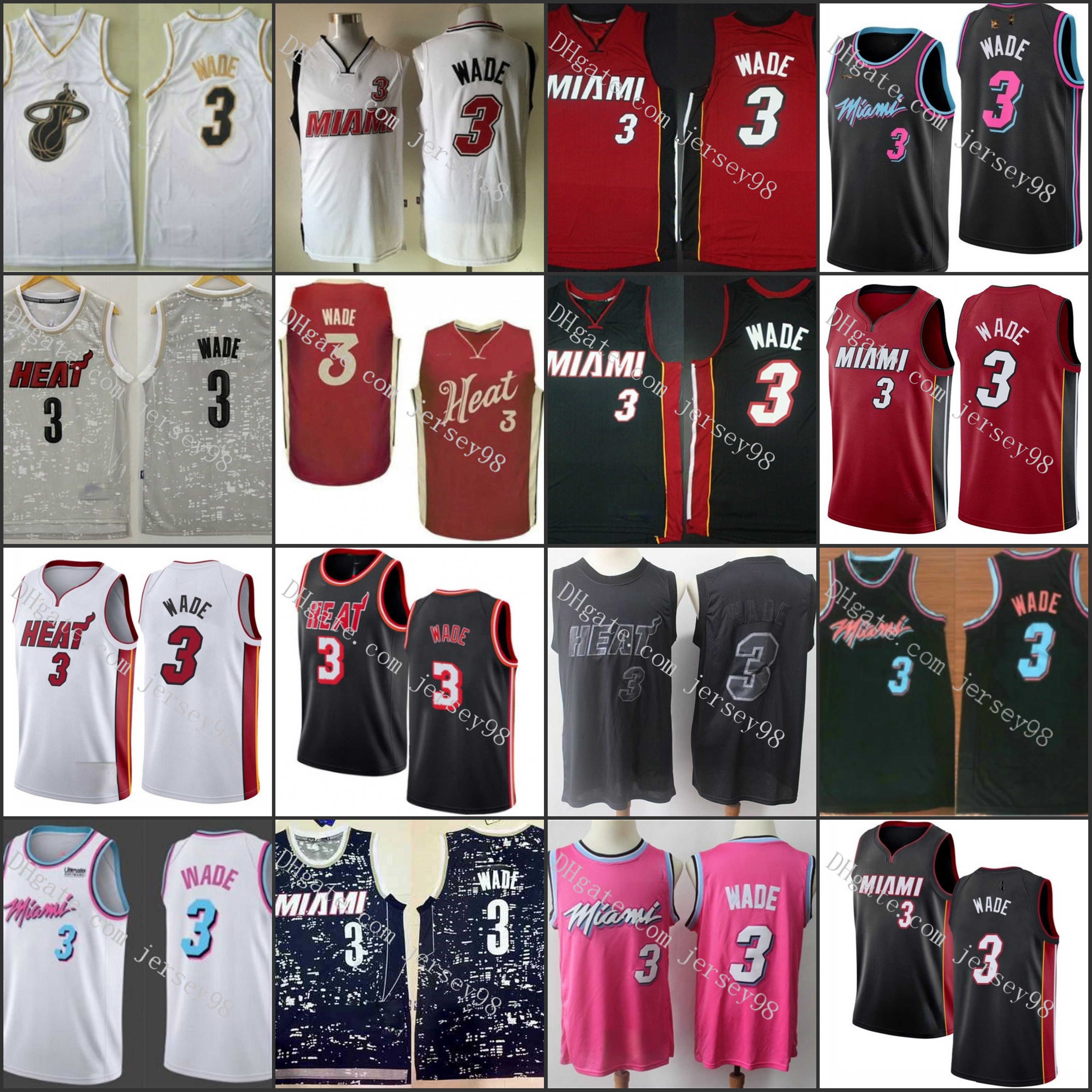 

Miami''Heat''men #3''Dwyane Wade retro Basketball''Jersey