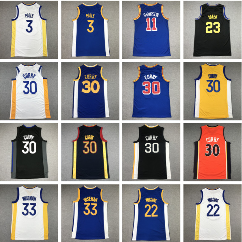 

Poole Basketball Jerseys 30 Stephen Curry 11 Klay Thompson Jersey 22 Andrew Wiggins 23 Draymond Green 33 Wiseman Jersey In stock, Color 4