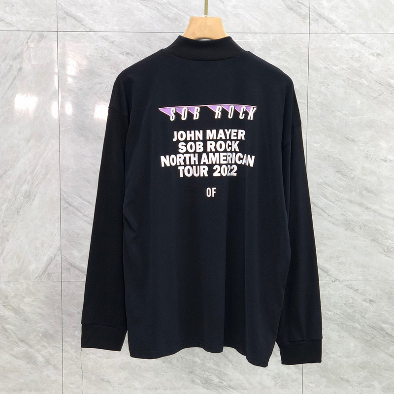 2022 Spring Summer USA Rock Singer Collaborate T shirt Tee High Quality Simple Design Long Sleeve Women Mens Fashion Tshirts