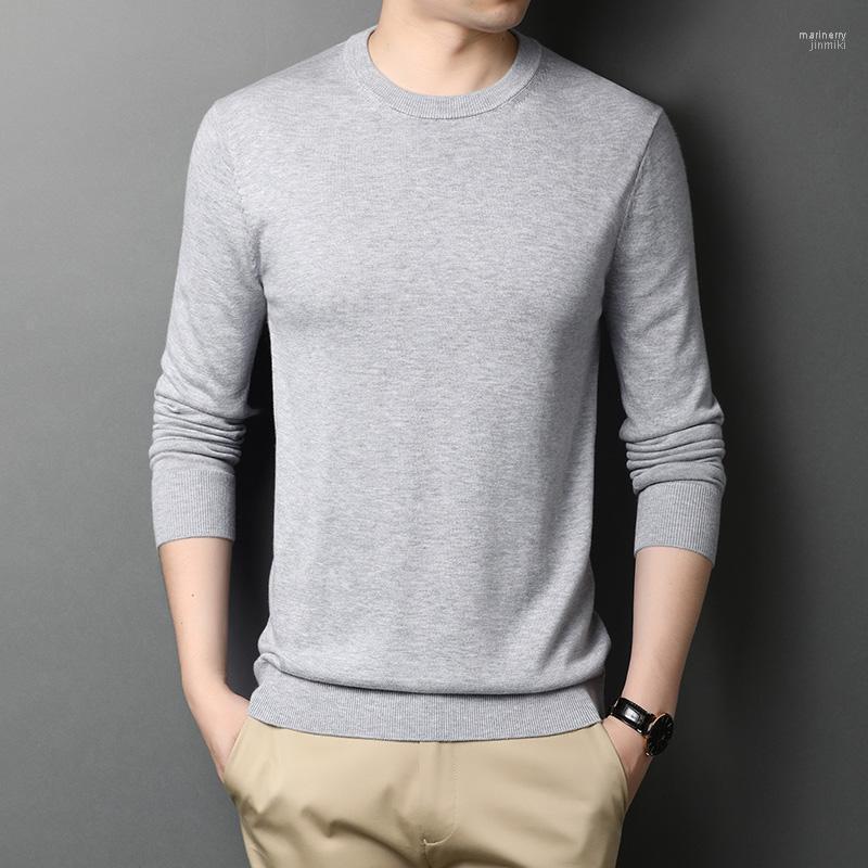 

Men's Sweaters 2022 Spring Autumn Round Neck Sweater Men Solid Color Knitwear Long Sleeve Zde1814 Mari22, Black