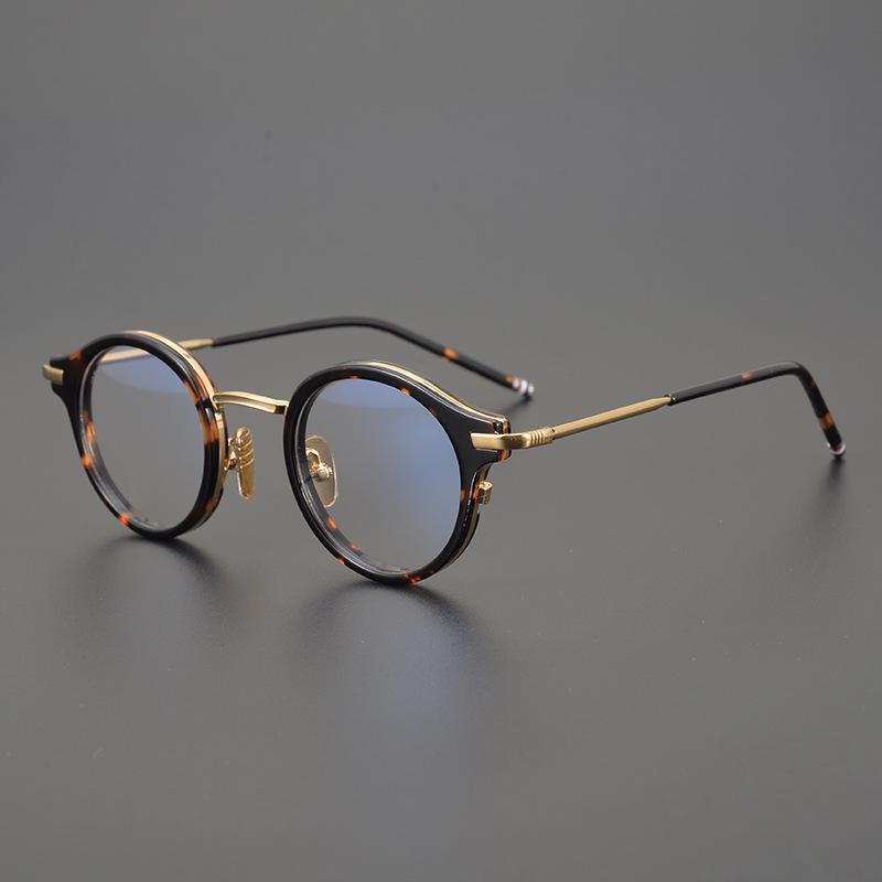 

Fashion Sunglasses Frames Thom Brand Retro Round Acetate Alloy Prescription Glasses Frame TB-807 Men Women Eyeglasses Myopia Reading Gafas O