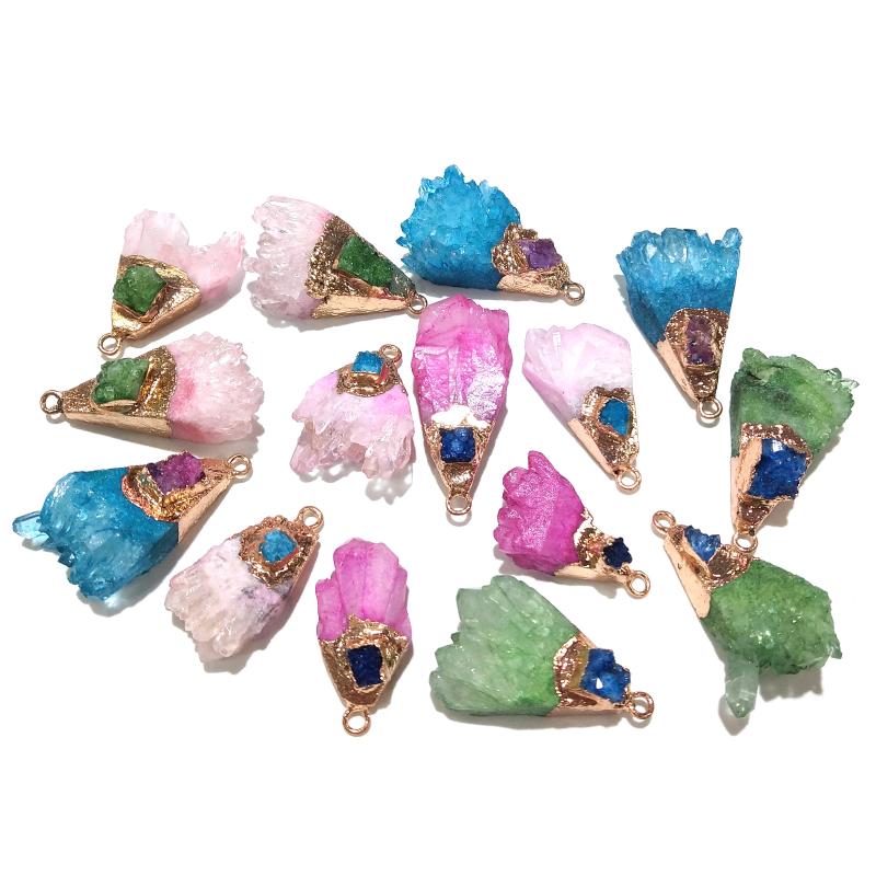 

Pendant Necklaces Natural Stone Pendants Irregular Crystal Fashion Jewelry DIY Necklace Accessories For Making Supplies 43x22mmPendant