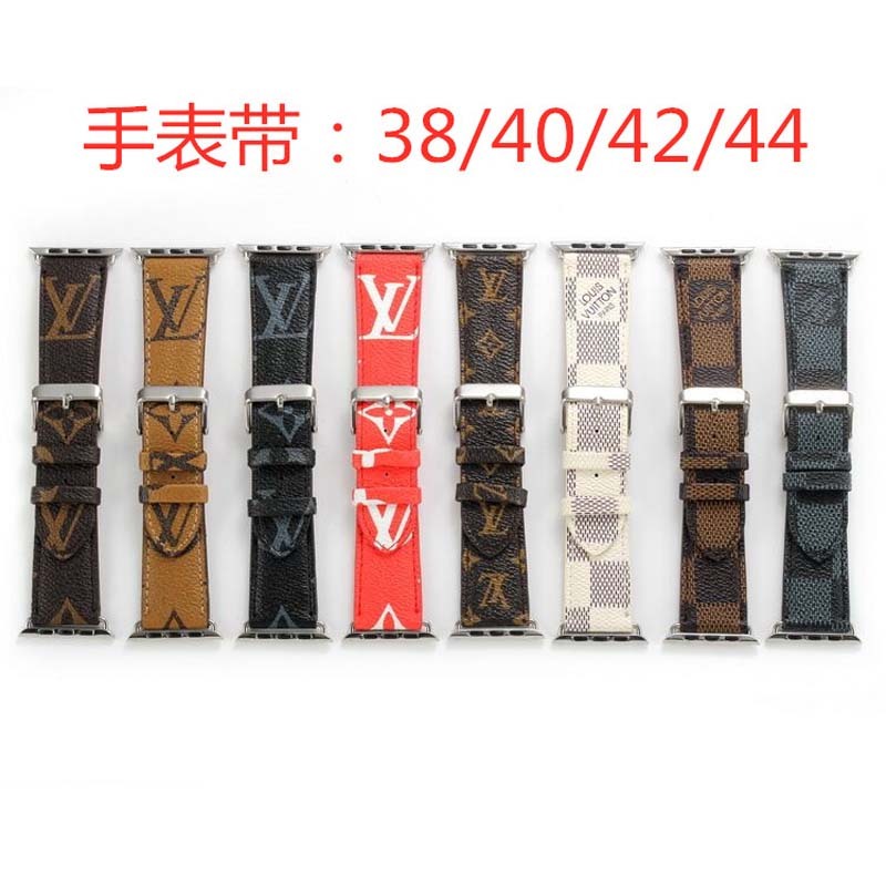 

fashion designer luxury Strap for apple 42mm 38mm 40mm 44mm iwatch 2 3 4 5 watch bands Leather Bracelet Stripes watchband vegergwe