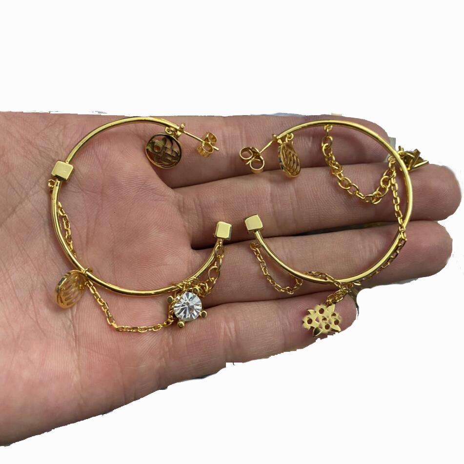 

Designer Gold Earring Hoop Charm Dangle Ear Stud Women Fashion Earrings Eardrop Party Wedding Lovers Jewelry Engagement Gift