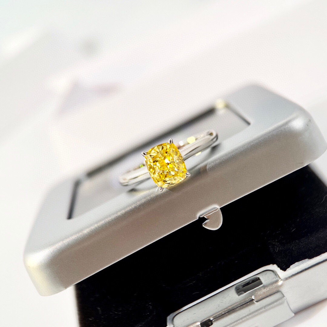 

2022 Top quality S925 silver charm punk band ring with yellow diamond in platinum for women wedding jewelry gift have box stamp PS7704