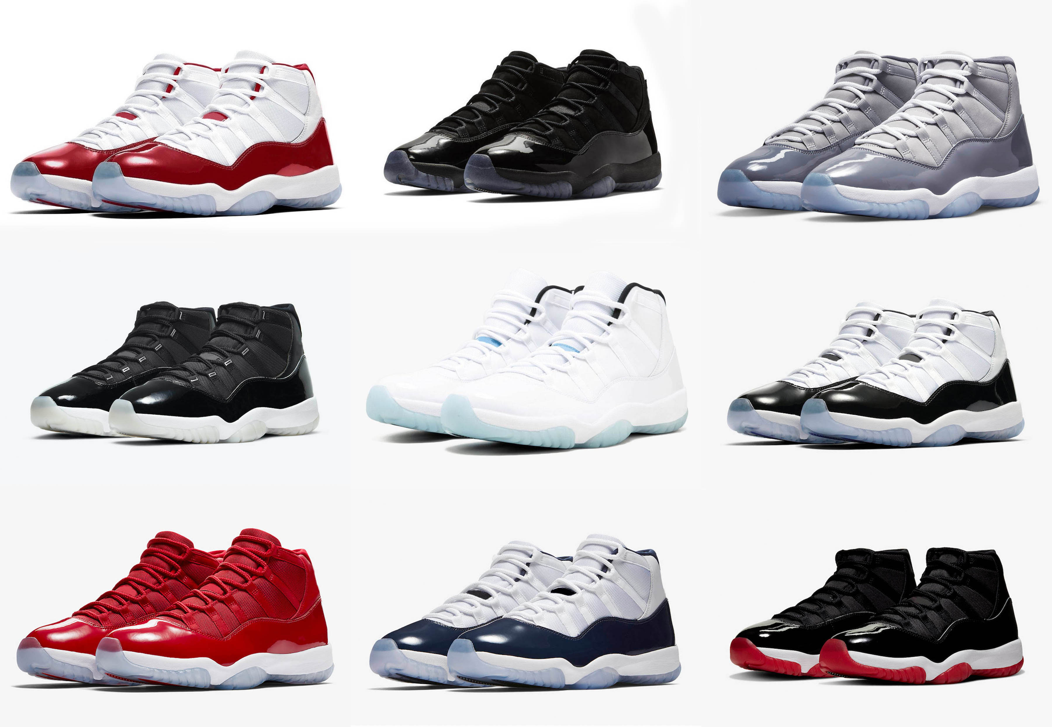 

Newest Authentic 11 Cherry Basketball Shoes Varsity Red Space Jam Sneakers 11S Cool Grey Jubilee 25th Anniversary Bred Concord 45 Retro Men Sports Shoes With Box, Customize