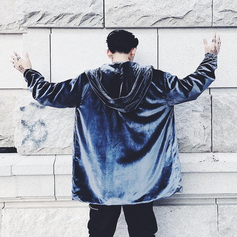 

Men's Down & Parkas Men Long Jacket Warm Hip Hop Coat US Size -XXXL1 Guin22, Gray