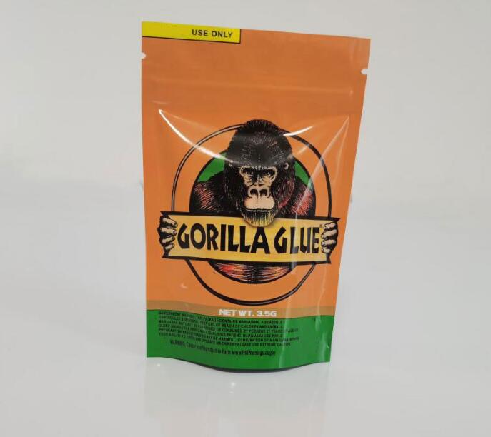 

3.5g Gorilla Glue Edibles Packaging mylar bags Zkittlez releasable packing bag 600mg Mike and IKE Zours packages 500mg ND Rope Sour candy package baggies