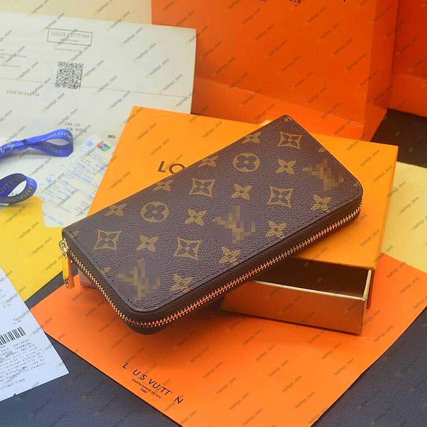 

Top Women Bag M60742 CLEMENCE WALLET Designer Women Zippy Long Canvas Key Wallet Pouch Coin Purse Card Holder Case Mini Pochette GGs LVs louiseitys viutonitys, Do not shoot