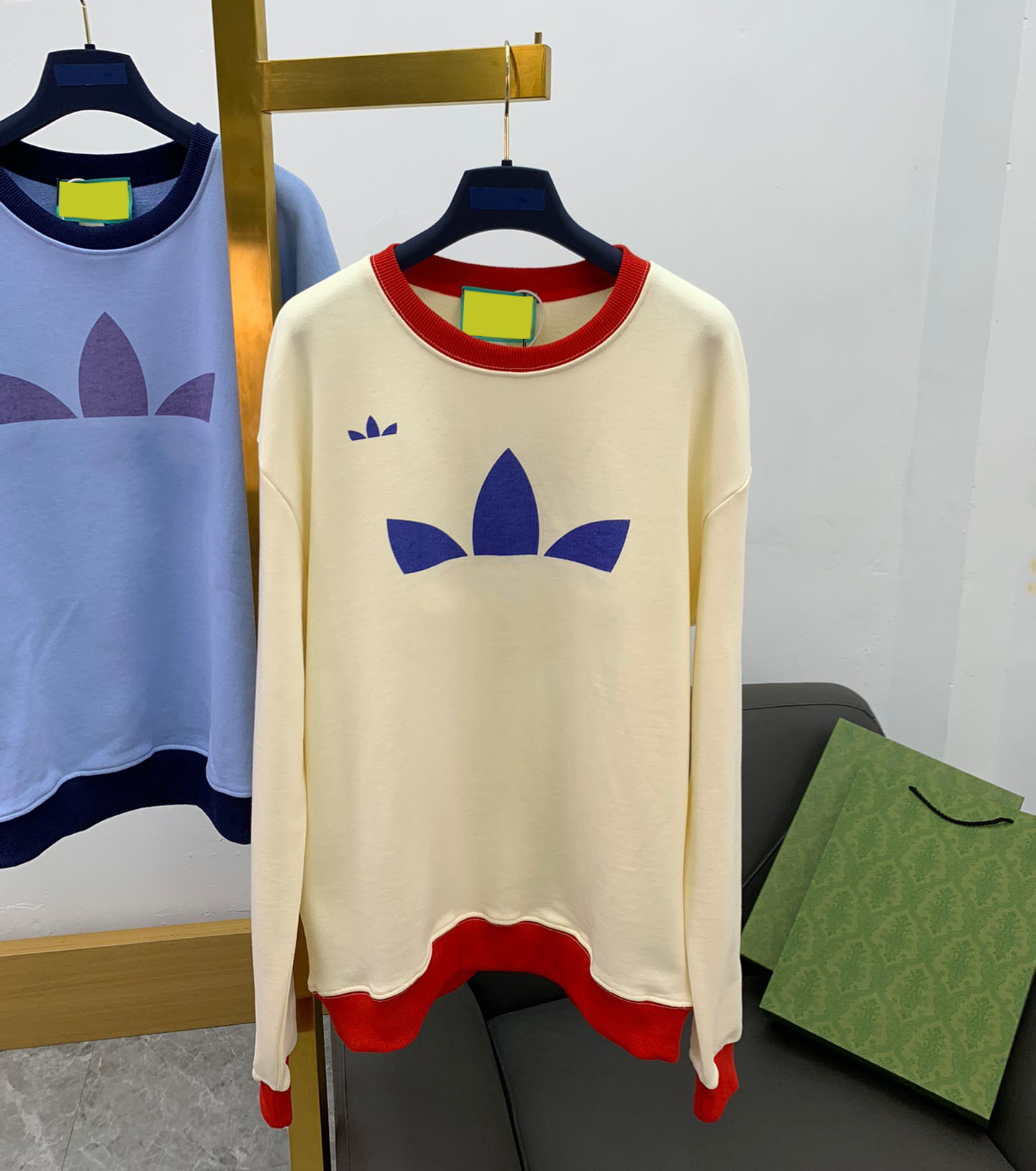 

New AOP jacquard letter knitted sweater in autumn / winter 2022acquard knitting machine e Custom jnlarged detail crew neck cotton 5E78D7