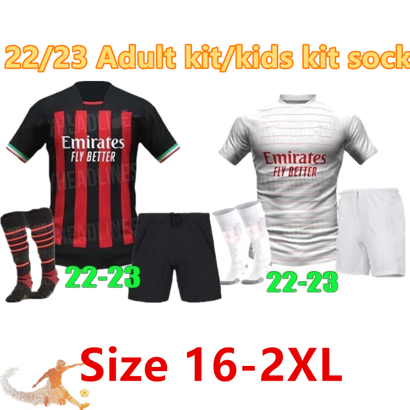 

IBRAHIMOVIC 2022 2023 soccer jersey AC MILANS GIROUD R. LEAO BENNACER KESSIE ROMAGNOLI CALHANOGLU TONALI REBIC 22 23 football shirt maillot men kids kit away 888