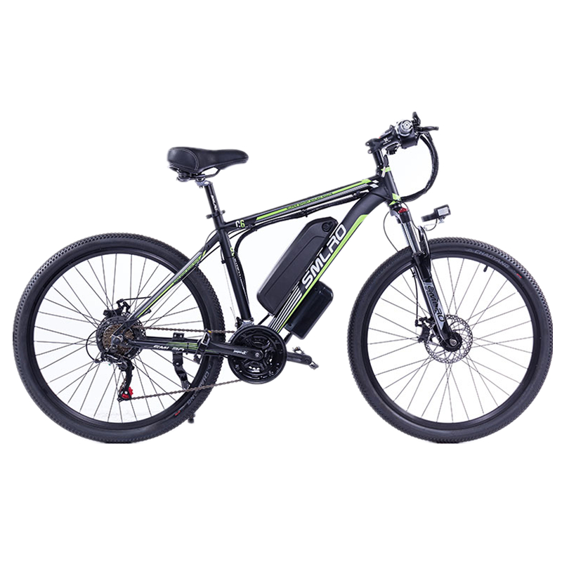 

Smlro C6 Electric Mountain Bike 500W 26inch Electric Bicycle with Removable 48V 13Ah Battery 21 Speed Shifter ebike, Black blue