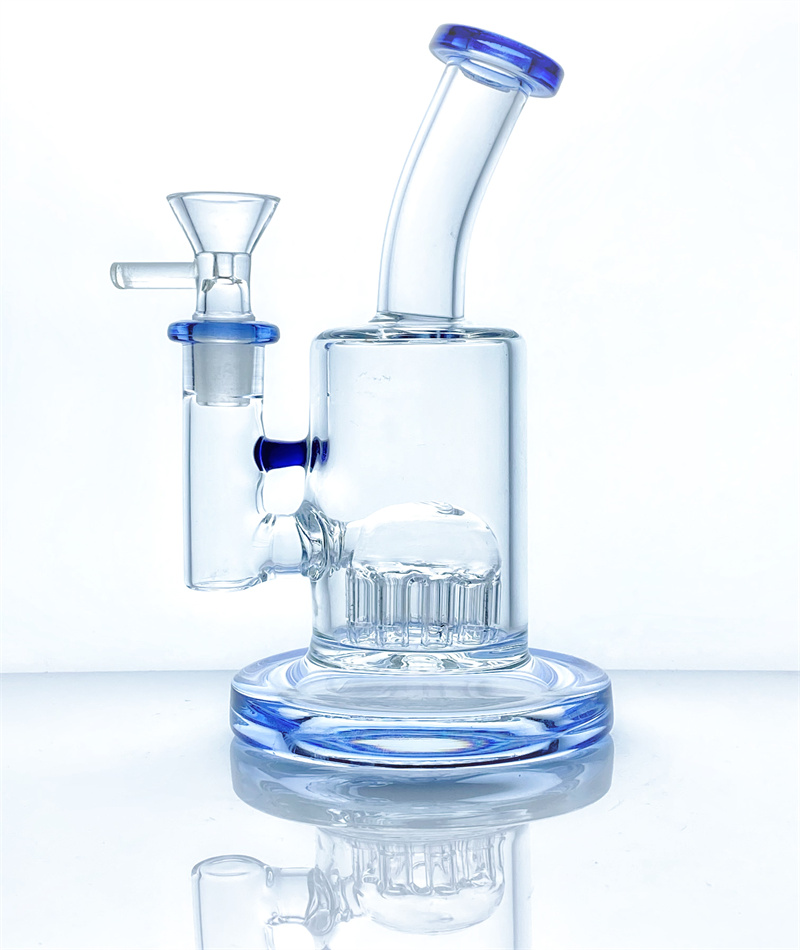

High quality mini bubbler dab rig glass hookah water pipe smoking pipe with one tree perc done and nail(GB-372)