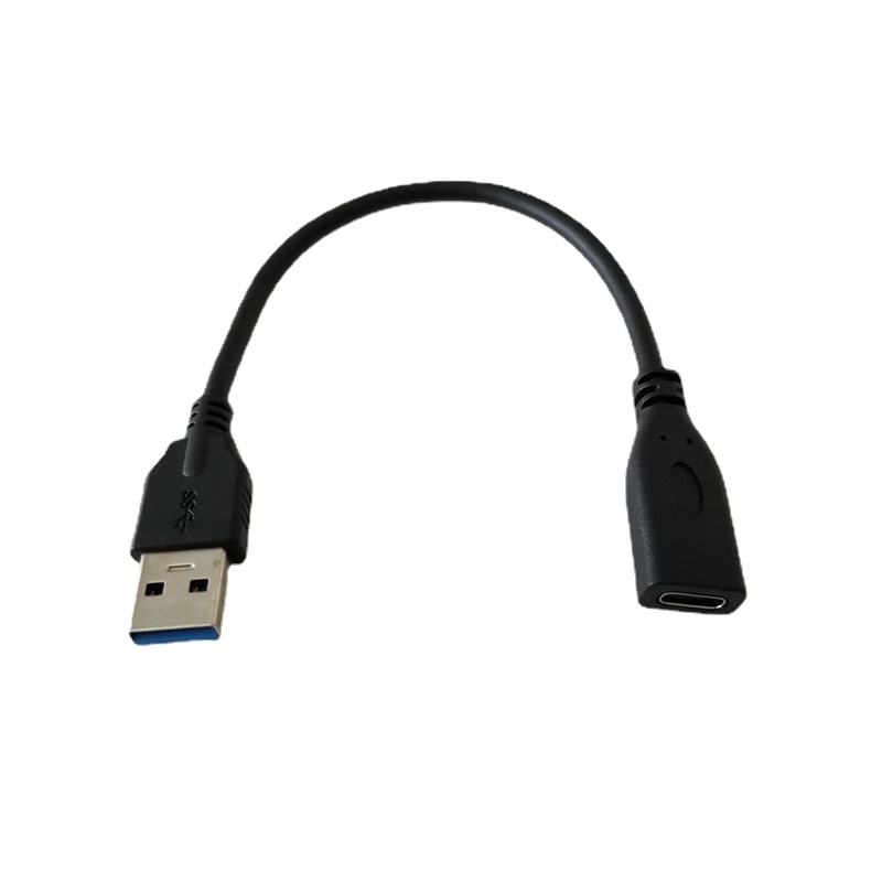 USB 3.0 Type A to USB 3.1 Type C Data Transfer Charge Extension Cable Male to Female for Computer/Phone Black 15cm-image-762326992
