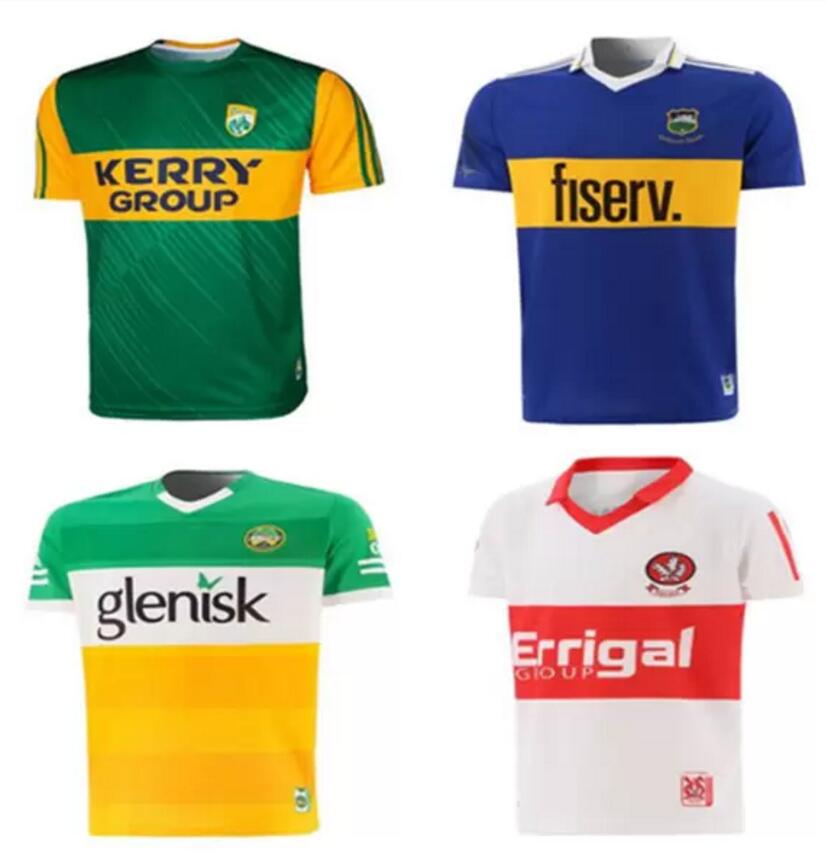 

2021 2022 GAA 3-Stripe RUGBY JERSEY Offaly Soccer Jerseys Tipperary Tyrone Kerry Kilkenny Roscommon Galway Mayo Donegal JerseyS, Black