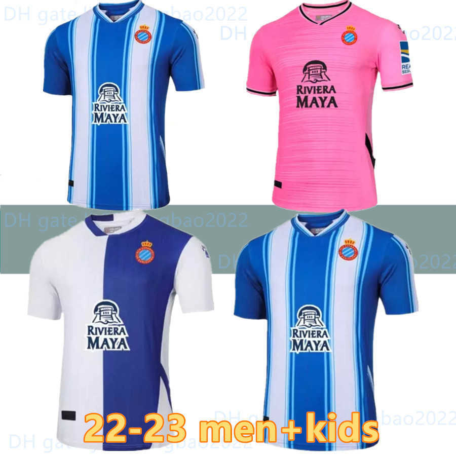 

22 23 RCD Espanyol Soccer Jerseys R.D.T WU LEI 2022 2023 football Shirt PUADO PEDROSA EZZARFANI men jersey DAVID LOPEZ EMBARBA Camiseta de, 22-23 away kids