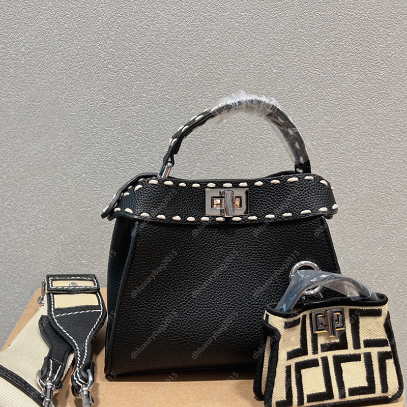 

2 Pcs Set High Quality Handbags Classic Shoulder Bags Functional Bag Cross Body Black Women Leather Handbag Mini Coin Purses Fashion Wallet, Increase freight