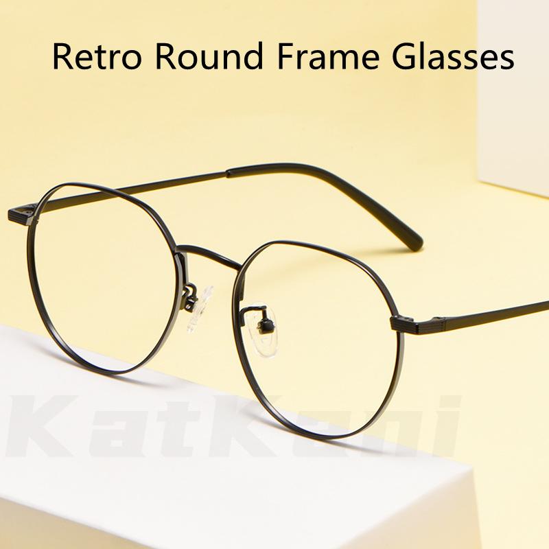 

Fashion Sunglasses Frames KatKani Ultra-light Pure Titanium Men And Women Retro Polygonal Eyeglasses Frame Decoration Prescription Glasses 8