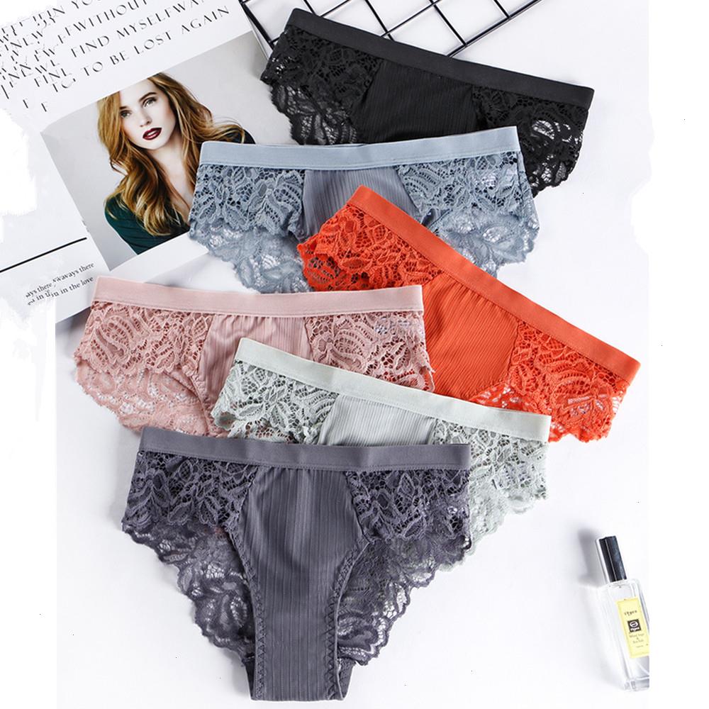 

3pcs Lot Fashion Lace Panties Underwear Women Sexy Briefs Seamless Lingerie Underpants Plus Size Girls Bikini Traceless, Caramelpinkblue