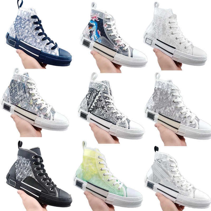 

Running Shoes Mens Women B23 High Oblique Canvas Sneakers Hi Top Lace Up Chunky Skateboard Shoes Black White Blue Newspaper Print Trainers 2022 Valentine's Lover Gift, Fill postage