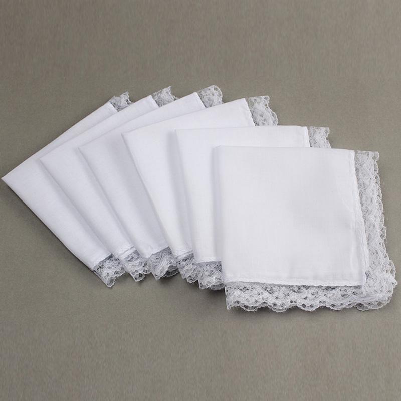 

Bow Ties 3Pcs/lot Square Solid White Handkerchiefs Men Women Classic Vintage Pocket Cotton Towel For Wedding Party 28 29cm/23 25cmBow