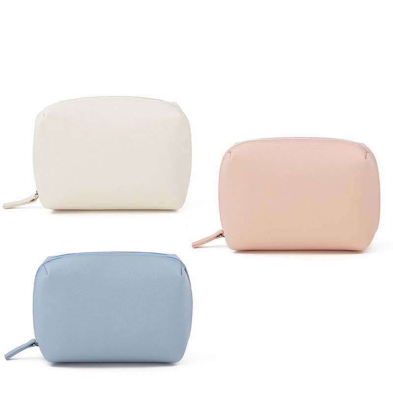 

Cosmetic Bags & Cases Simple Portable Waterproof Travel Storage Bag Large Capacity Pu Material Makeup Wash BagCosmetic, Sky blue