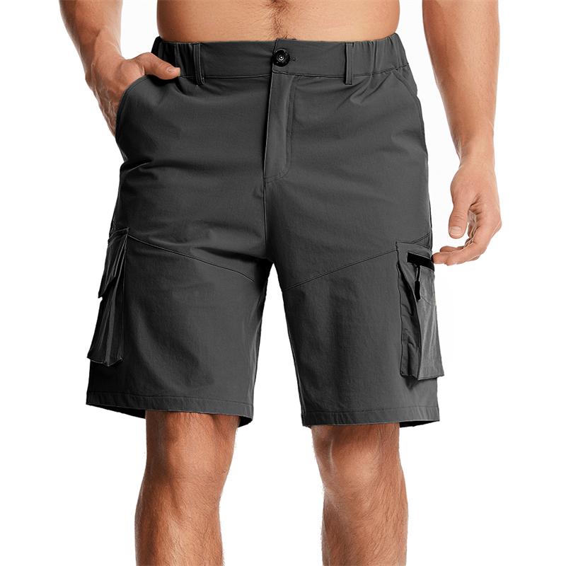 

Running Shorts Men's Quick Dry Gym Sports Fitness Jogging Workout Cargo ShortsRunning, White