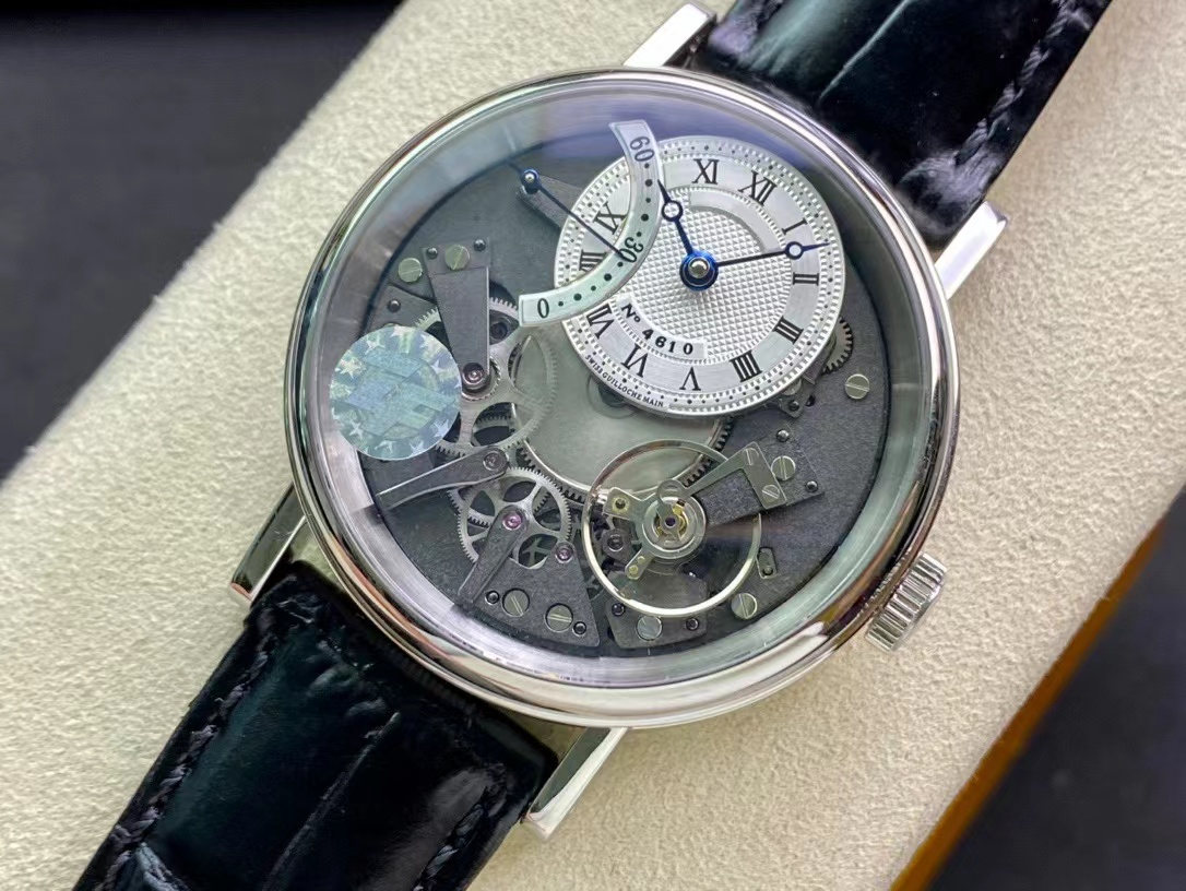 

ZF Automatic reverse jump second hand watch Mechanical movement 40 mm x11.65 MM Sapphire crystal glass Crocodile leather watch strap, As shown